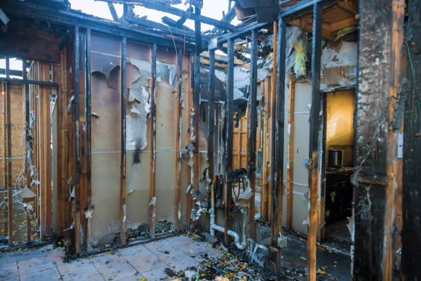 Professional Fire Damage Removal technician working in Ama, LA